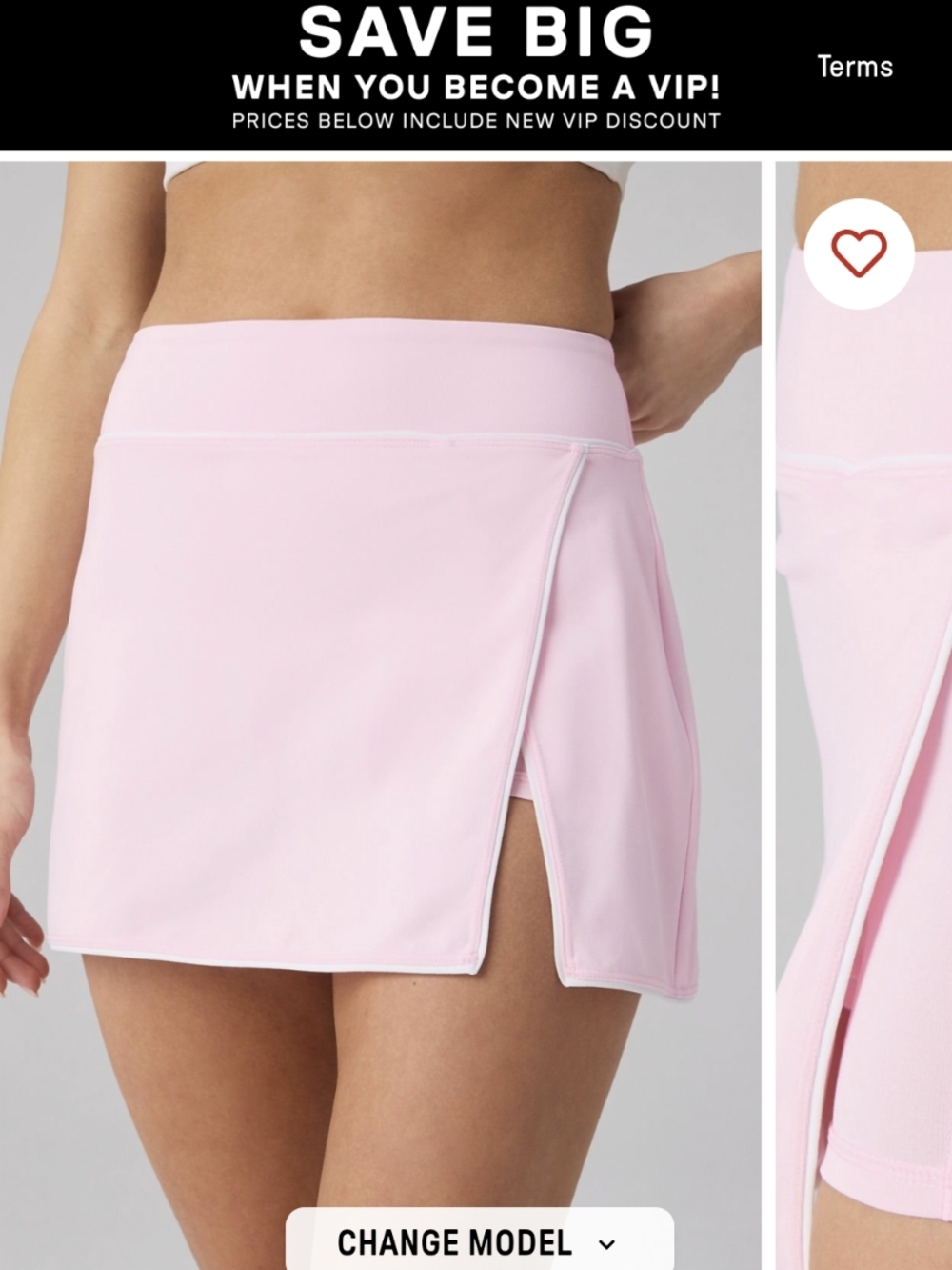 Fabletics Light Pink Athletic Skort